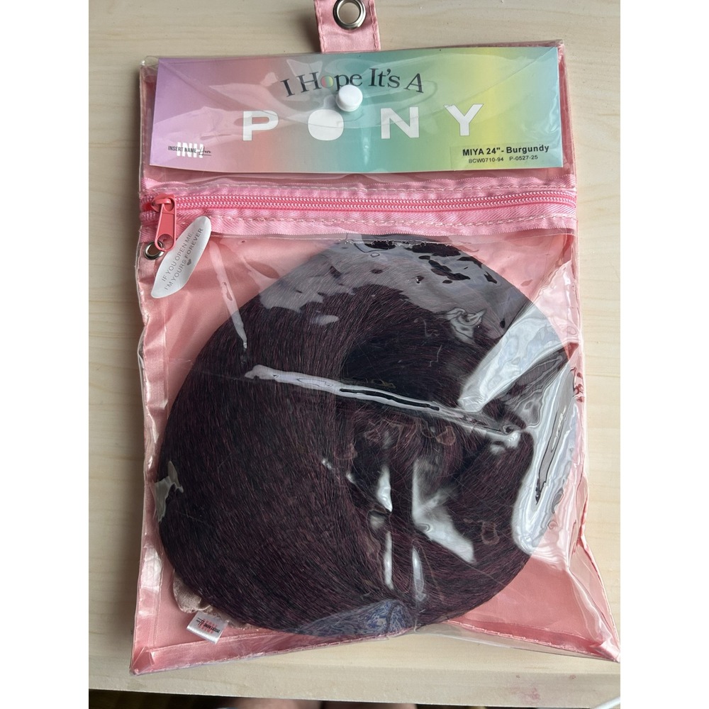 Insert Name Here INH Miya 24" Ponytail Extension Burgundy BCW0710-94 NIB